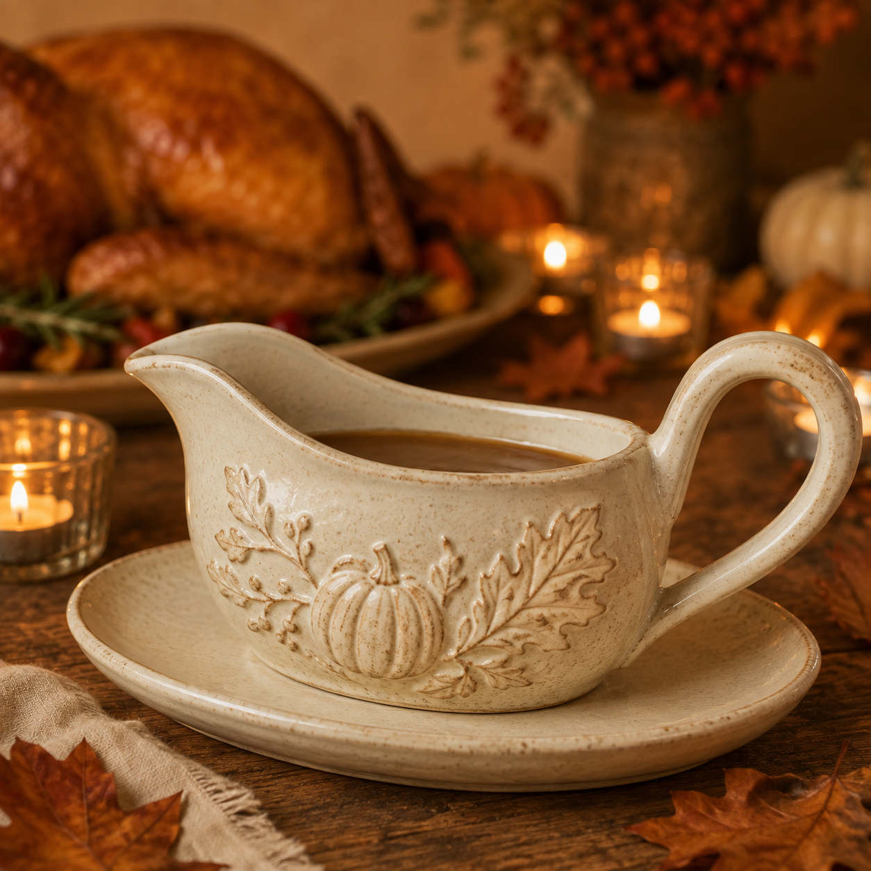 October Thanksgiving gravy boat workshop