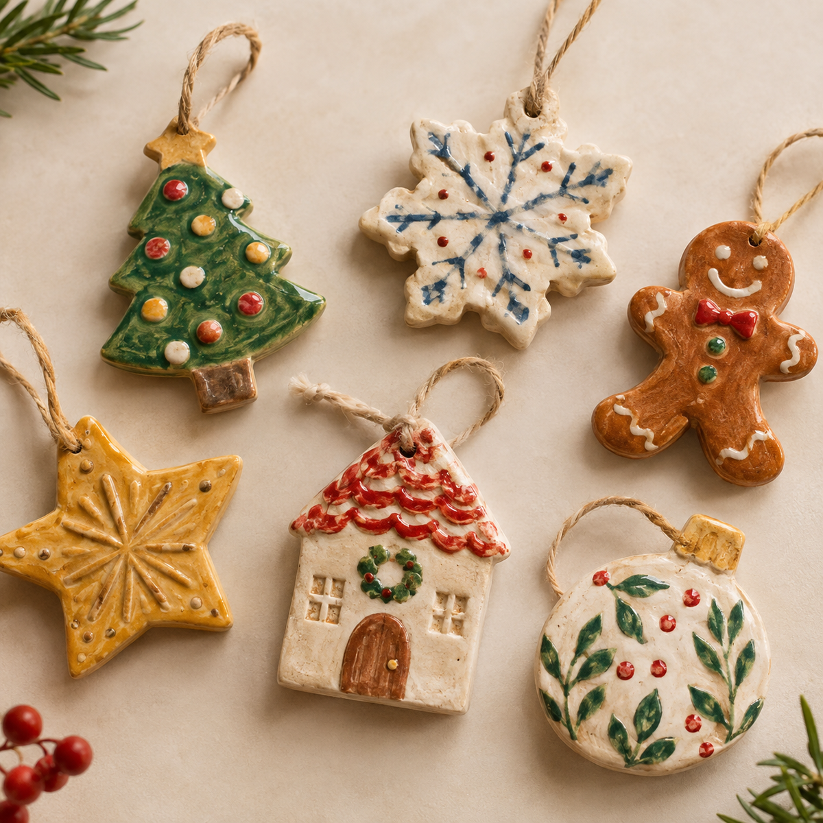 November handbuilt Christmas ornaments workshop