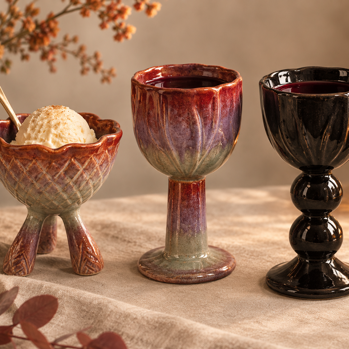 October ice cream/wine goblet workshop
