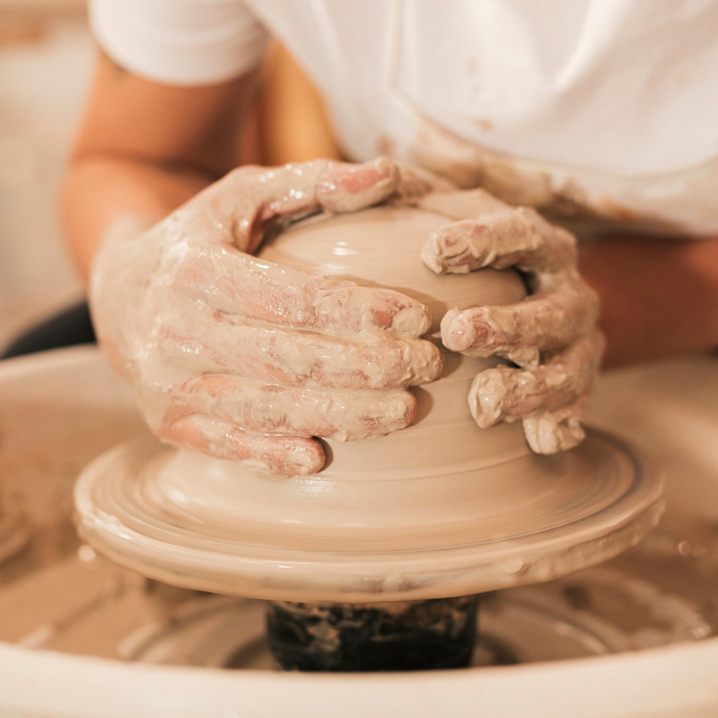 August one-time intro to wheel throwing (private)
