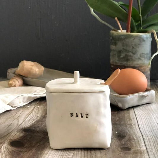 March salt holder with spoon workshop