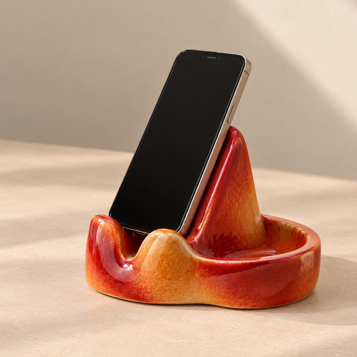 December handbuilt phone holder workshop