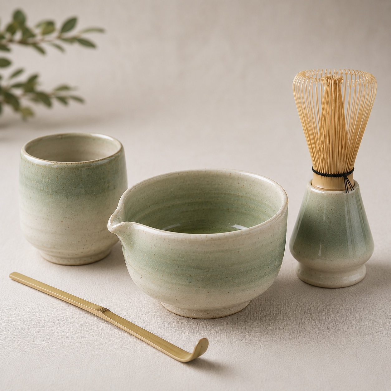 August matcha tea set workshop