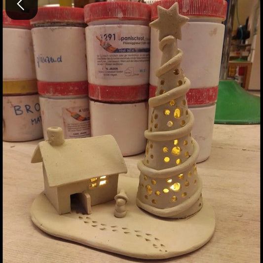November Christmas tealight scene workshop